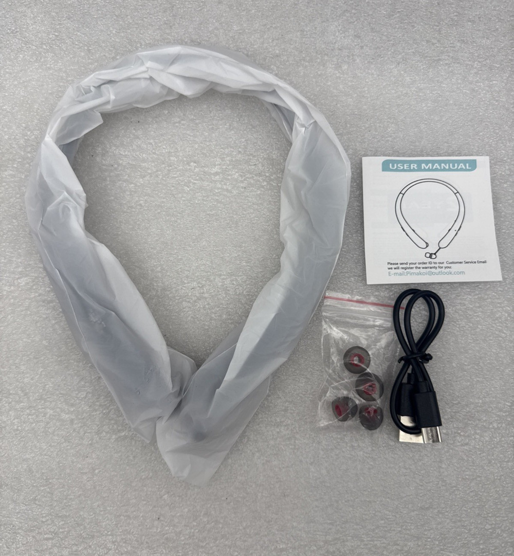 Bluetooth 5.3 Neckband Bluetooth Headphones,Retractable Headphone w/IPX5 *READ..
